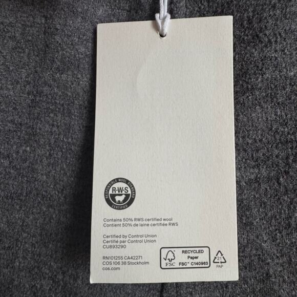 NWT COS Boiled Wool Barrel-leg Trousers - Picture 7 of 12